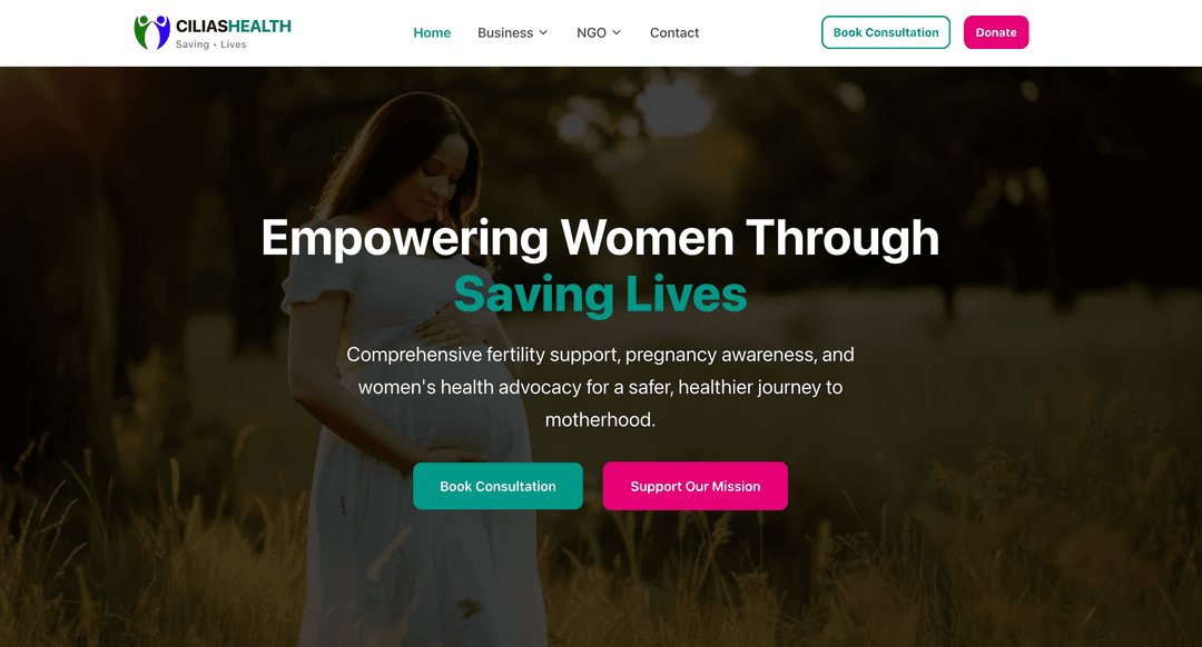 Project Cilias Health Foundation Website